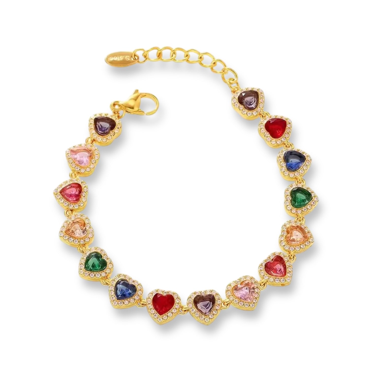 BRACELET CŒUR ÉTERNEL MULTICOLORE