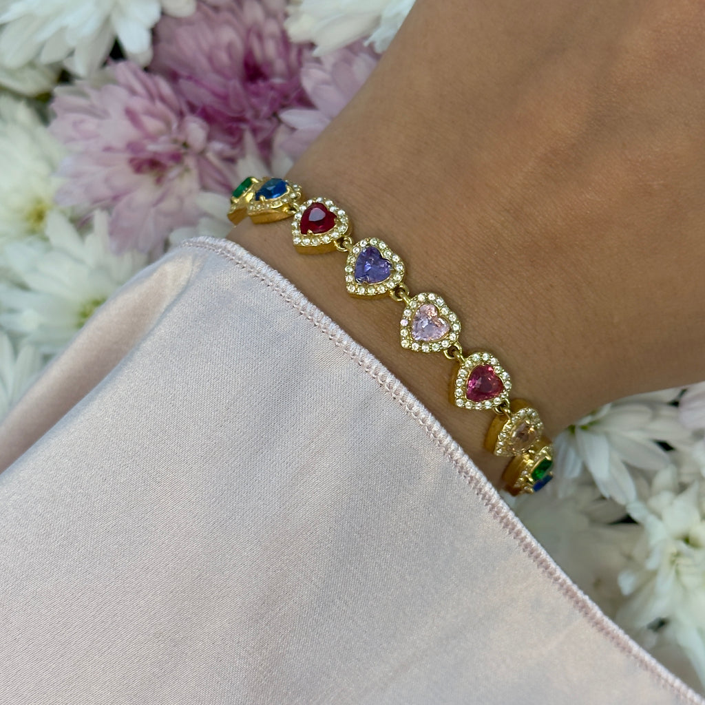 BRACELET CŒUR ÉTERNEL MULTICOLORE