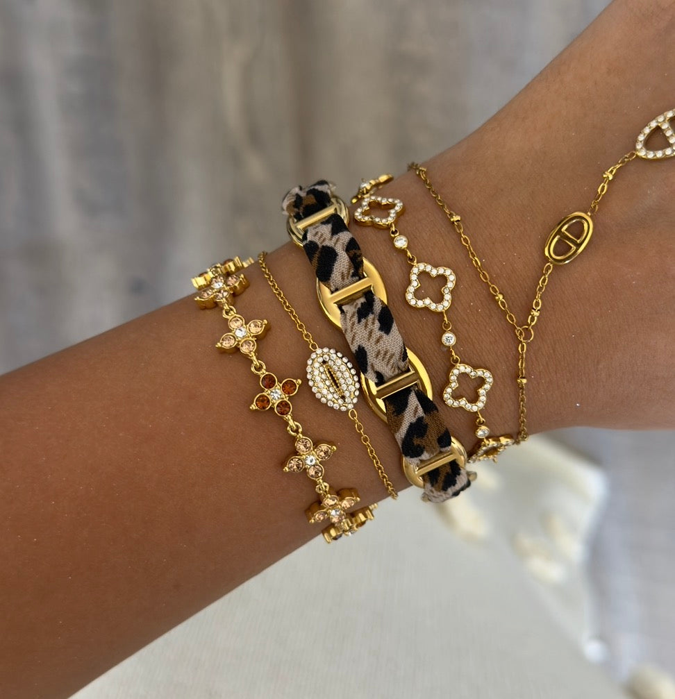 BRACELET ALAÏA MARRON